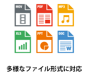 多様なファイル形式に対応