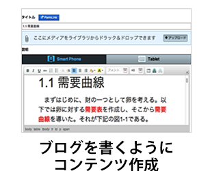 ブログに書くようにコンテンツ作成