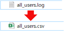all_users.log to all_users.csv